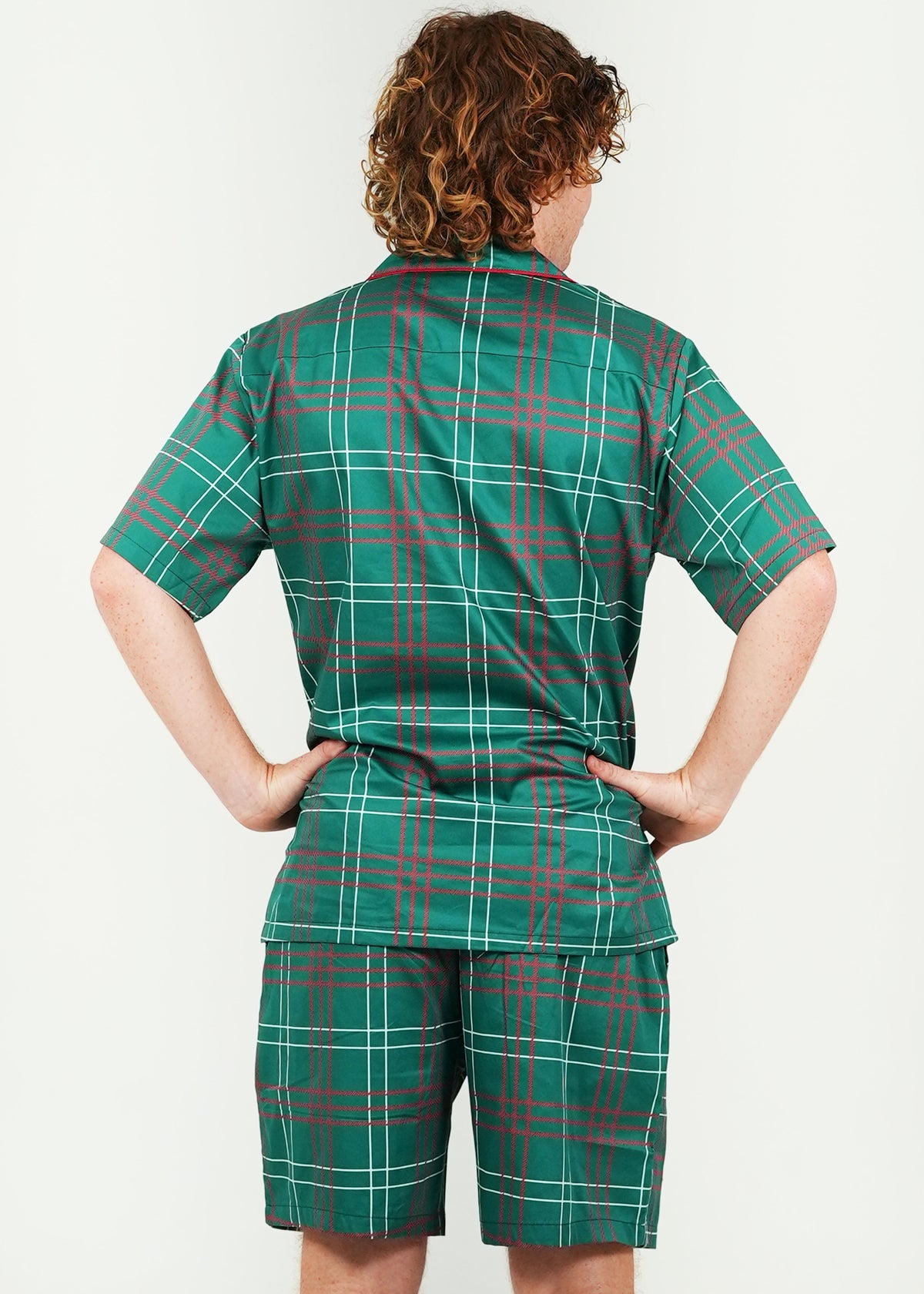 Night Sweet Thing Womens Festive Tartan Christmas Cotton Short PJ Set Jersey Knit Cotton Short Pajama Set Christmas Gift Kids