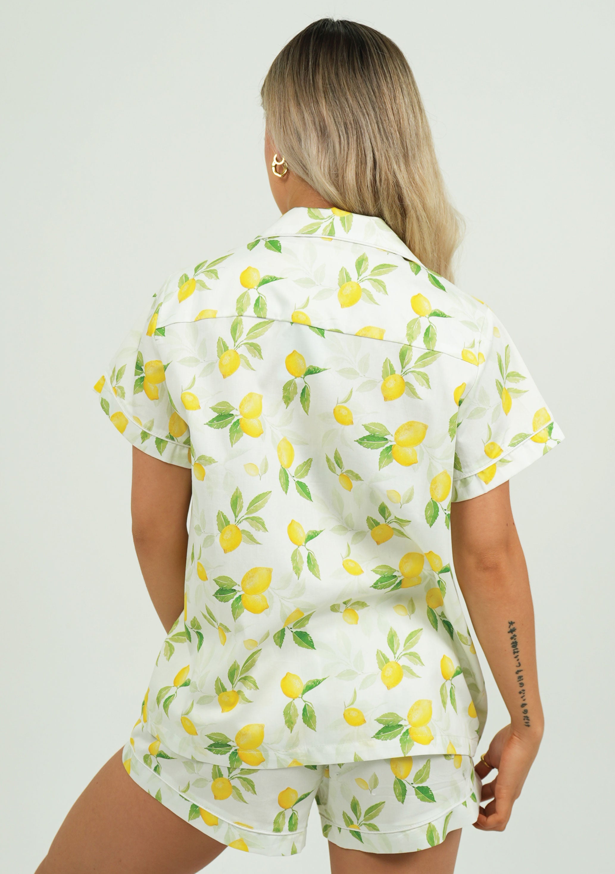Lemon Cotton Short Pyjama Set