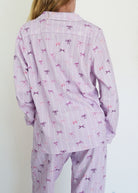 Night Sweet Thing Girls Lilac Ballet Bows Jersey Knit Cotton Long Pajama Set Christmas Gift Kids