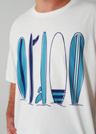 Night Sweet Thing Mens Ocean Drift T-Shirt & Short Pants PJ Set Satin T-Shirt Pajama Set