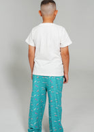 Night Sweet Thing Boys Ocean Drift T-Shirt & Long Pants PJ Set Satin T-Shirt Pajama Set Kids