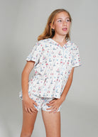 Night Sweet Thing Girls Sail Away Jersey Knit Cotton Short Pajama Set Kids