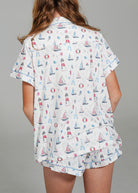 Night Sweet Thing Girls Sail Away Jersey Knit Cotton Short Pajama Set Kids