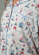 Night Sweet Thing Girls Sail Away Jersey Knit Cotton Short Pajama Set Kids