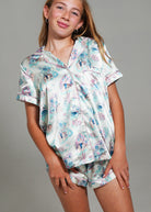 Night Sweet Thing Girls Hermit Dreams Short Satin Short Pajama Set Kids