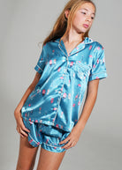 Night Sweet Thing Girls Buoy Oh Buoy Short Satin Short Pajama Set Kids
