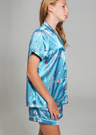 Night Sweet Thing Girls Buoy Oh Buoy Short Satin Short Pajama Set Kids