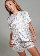 Night Sweet Thing Girls Sail Away Short Satin Short Pajama Set Kids