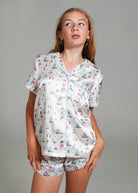 Night Sweet Thing Girls Sail Away Short Satin Short Pajama Set Kids
