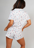 Night Sweet Thing Womens Sail Away Jersey Knit Cotton Short Pajama Set