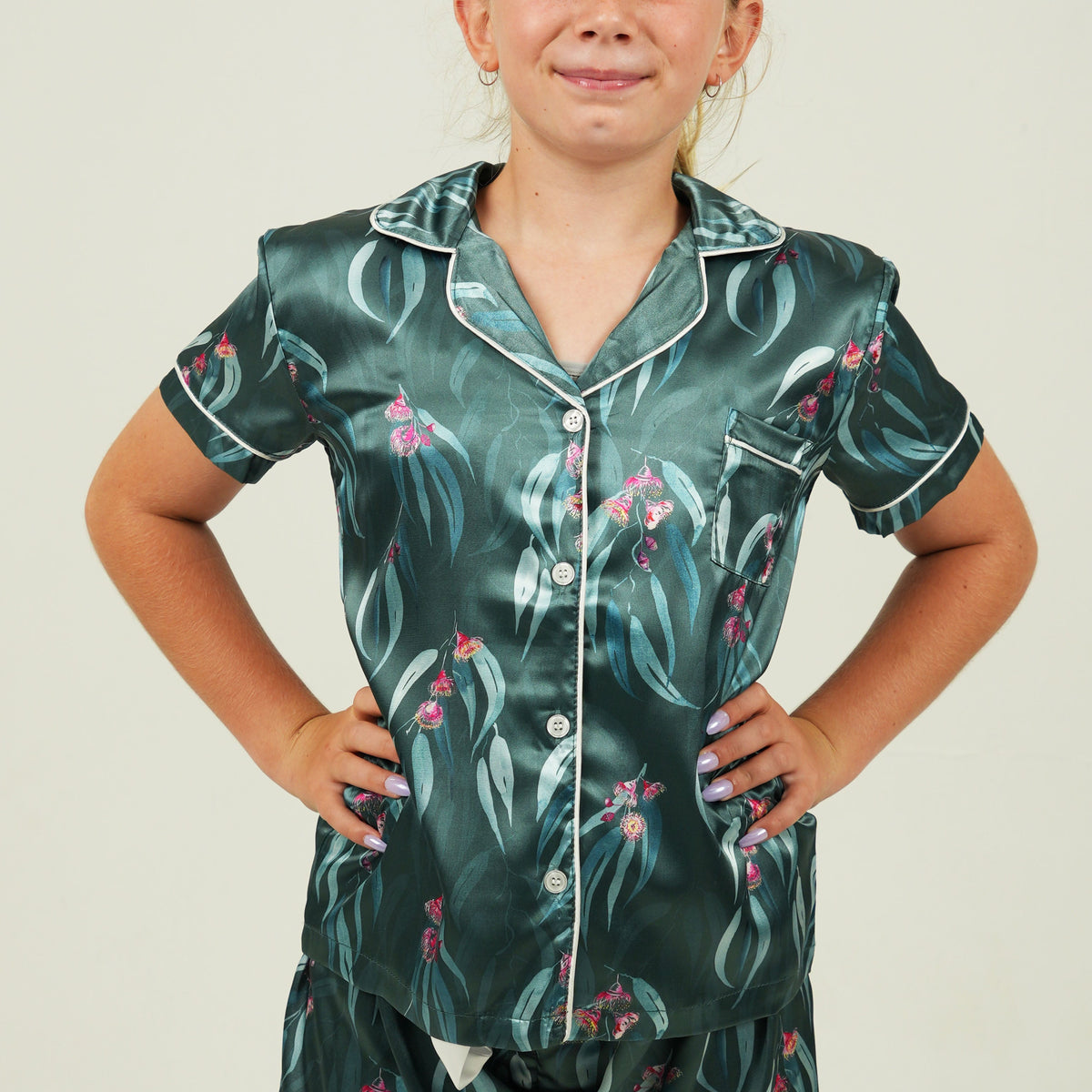 Girls Australian Native Satin Short Pajama Set – Night Sweet Thing US