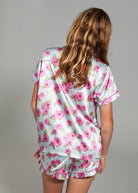 Night Sweet Thing Girls Flutter Garden Short Satin Short Pajama Set Kids