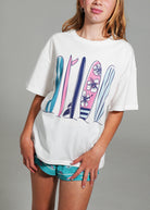 Night Sweet Thing Girls Ocean Drift T-Shirt & Short Pants PJ Set Satin T-Shirt Pajama Set Kids