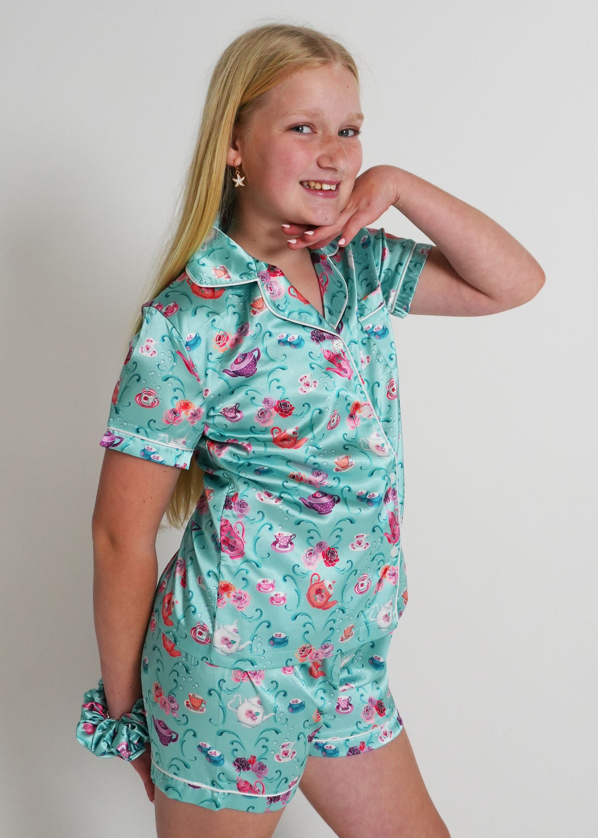 Pj Tea Girls - Bubble Tea Satin Short PJ Set – Night Sweet Thing US