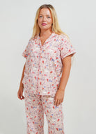 Night Sweet Thing Girls Hop To Bed Jersey Knit Cotton Long Pajama Set Kids