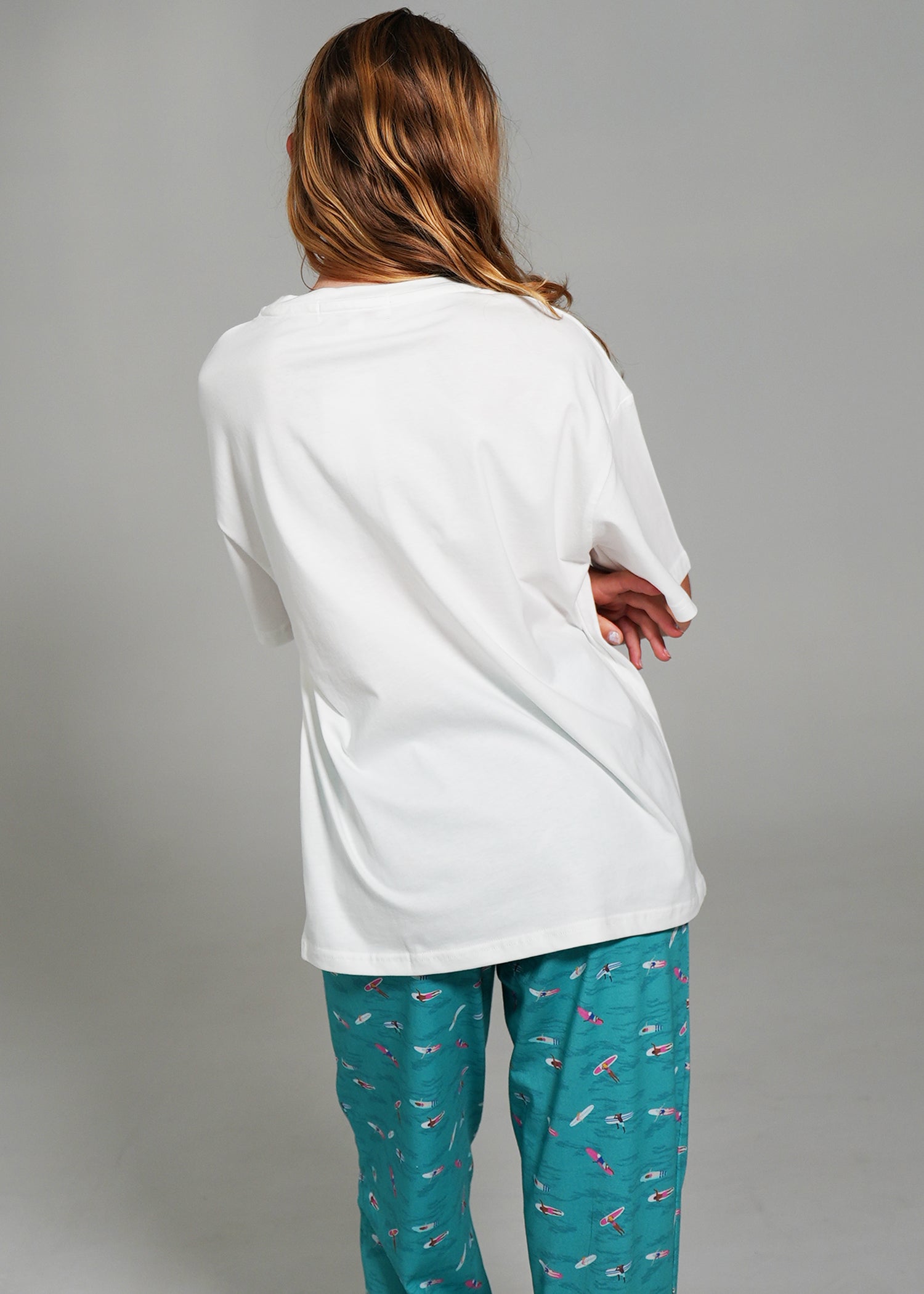 Night Sweet Thing Girls Ocean Drift T-Shirt & Long Pants PJ Set Satin T-Shirt Pajama Set Kids