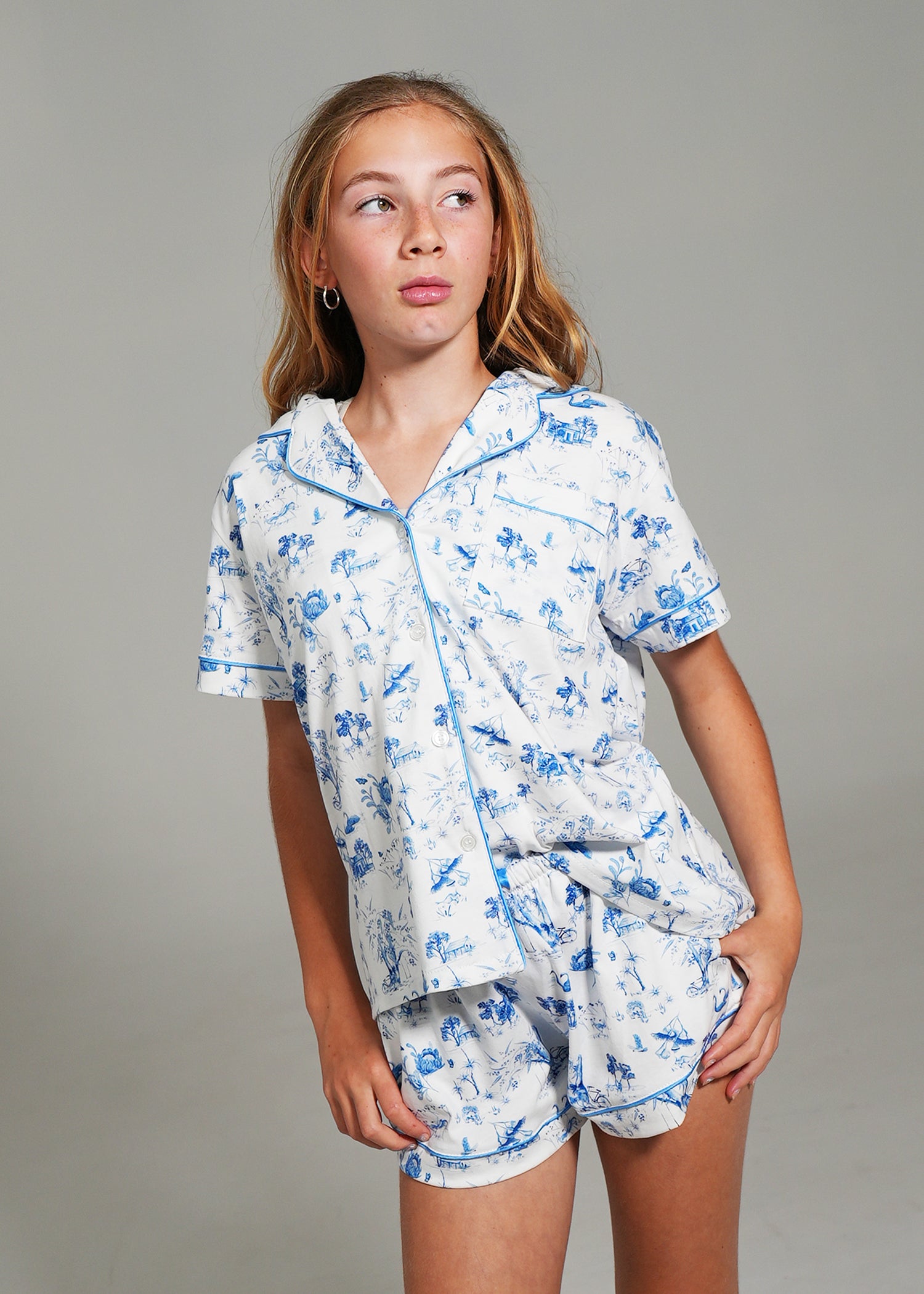 Night Sweet Thing Girls Coming Home Jersey Knit Cotton Short Pajama Set Kids