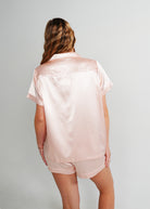 Night Sweet Thing Womens Peachy Dreams Satin Short Pajama Set