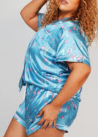 Night Sweet Thing Womens Buoy Oh Buoy Satin Short Pajama Set