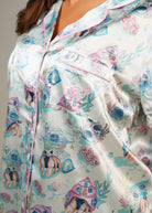 Night Sweet Thing Womens Hermit Dreams Satin Short Pajama Set