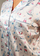 Night Sweet Thing Womens Sail Away Satin Short Pajama Set