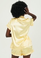 Night Sweet Thing Womens Golden Ticket Satin Short Pajama Set